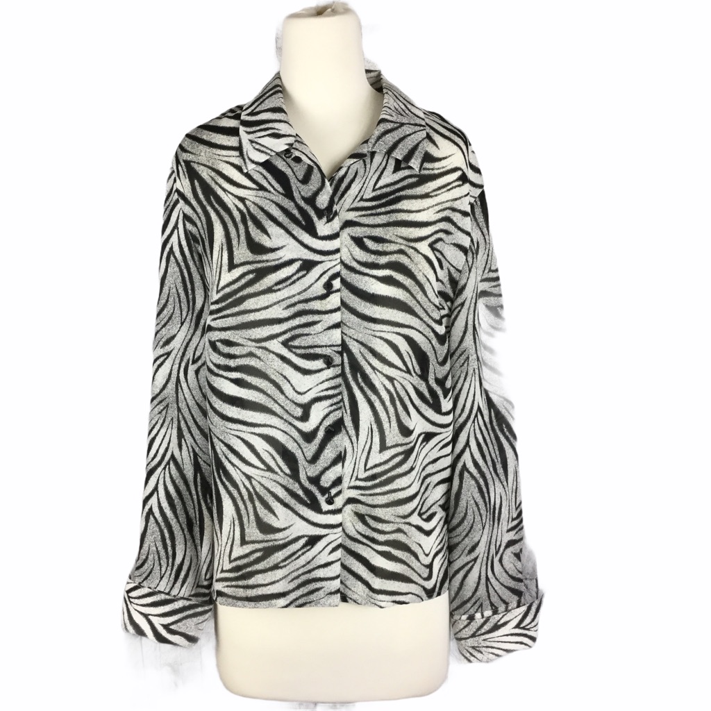 Norton Mcnaughton Size 10 P Animal Print Blouse